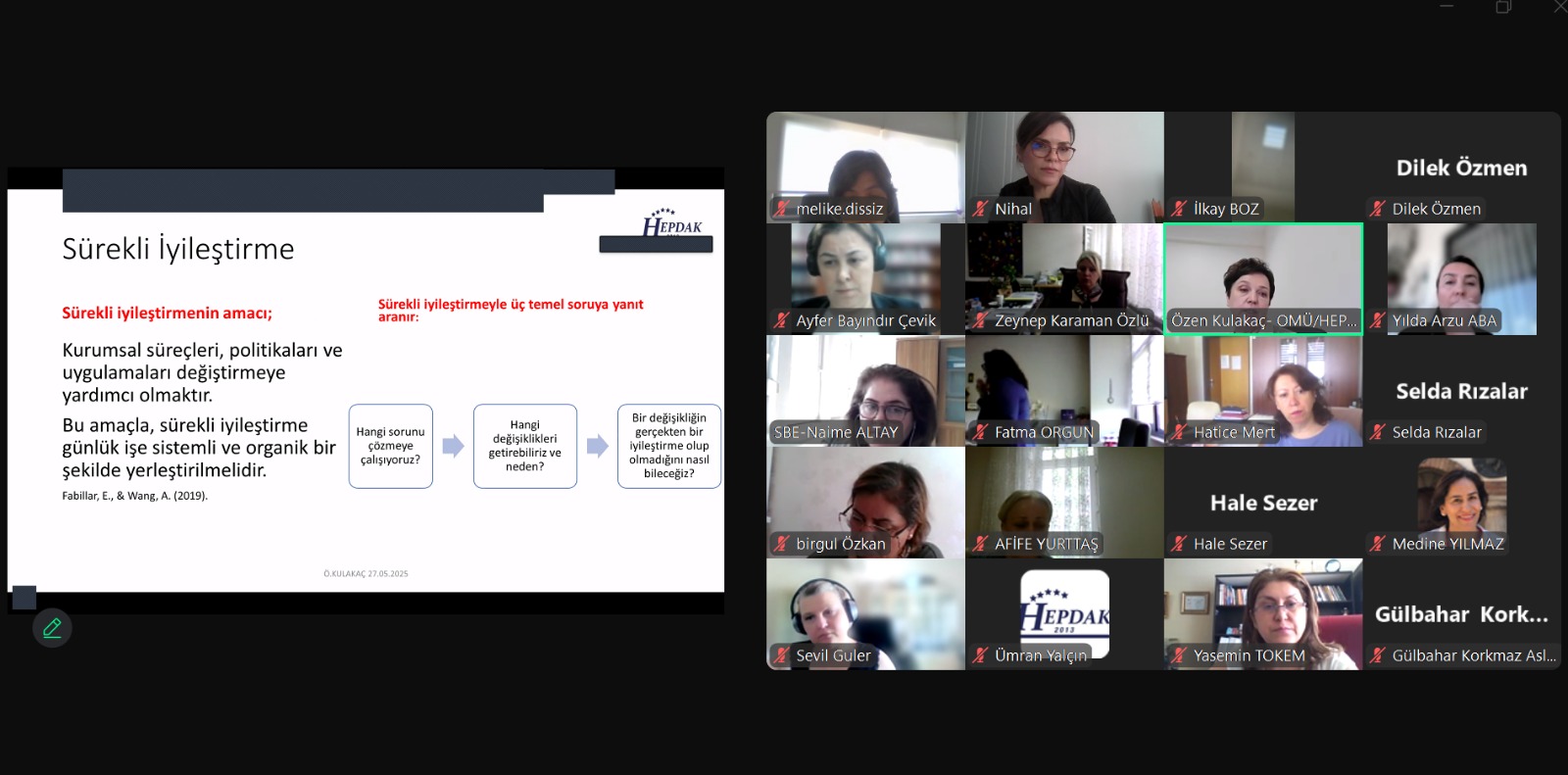 HEPDAK 2025 yılı Tazelenme Değerlendirici Eğitimi