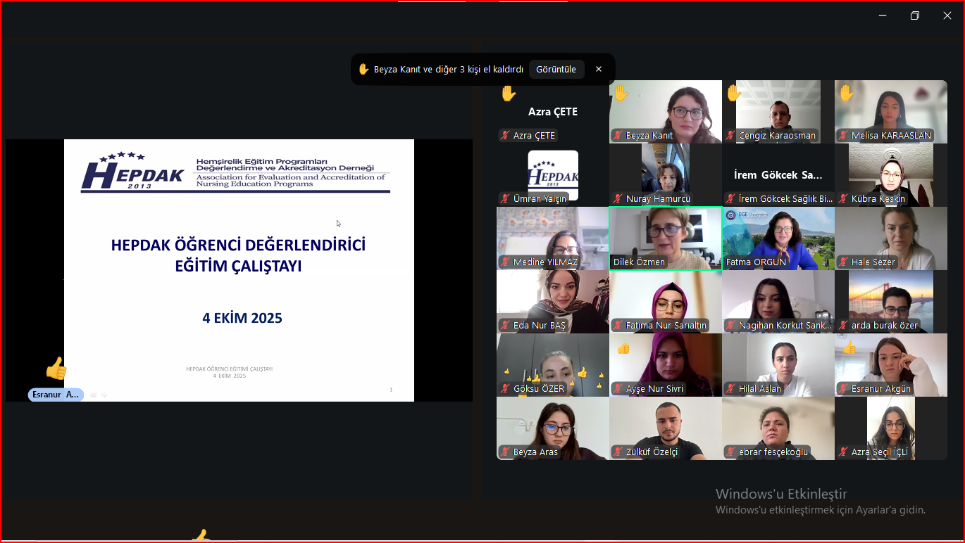 HEPDAK 2025 Yılı Öğrenci Değerlendirici Eğitimi gerçekleştirildi (04 Ekim 2025)