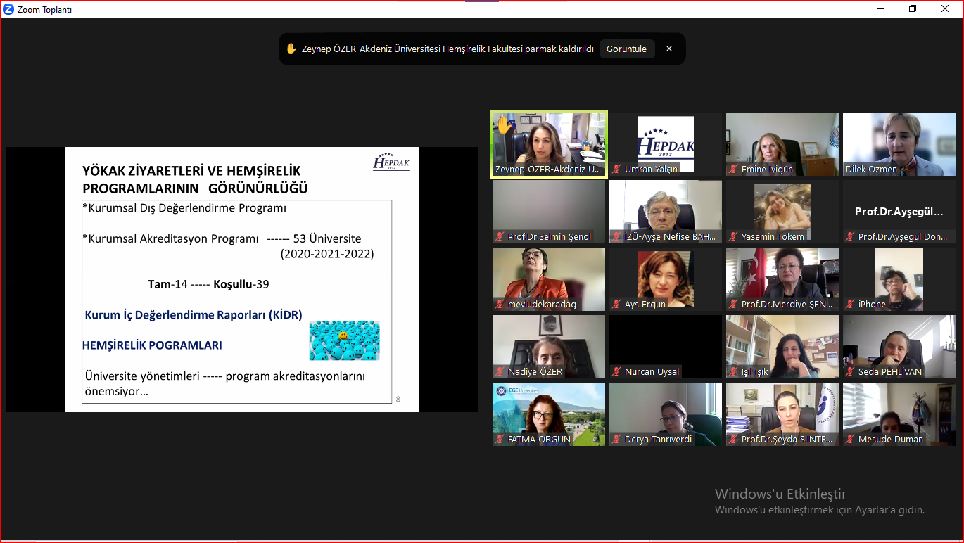 HEPDAK 2023 yılı Hemşirelik Lisans Programı Yöneticileri Toplantısı - 3 (19 Ekim 2023)