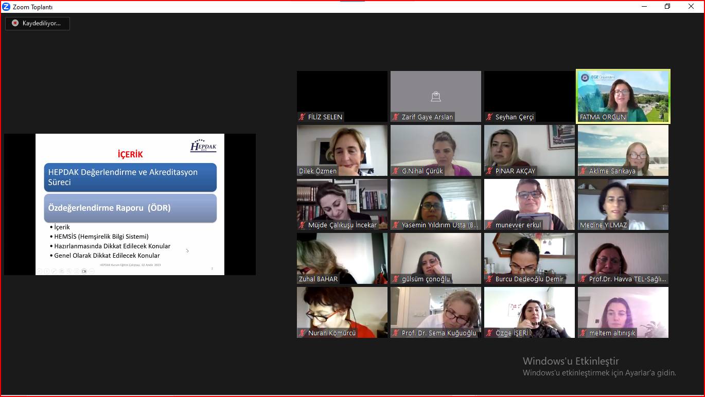 EPDAK 10. Kurumlar için Eğitim Çalıştayı (02 Aralık 2023)