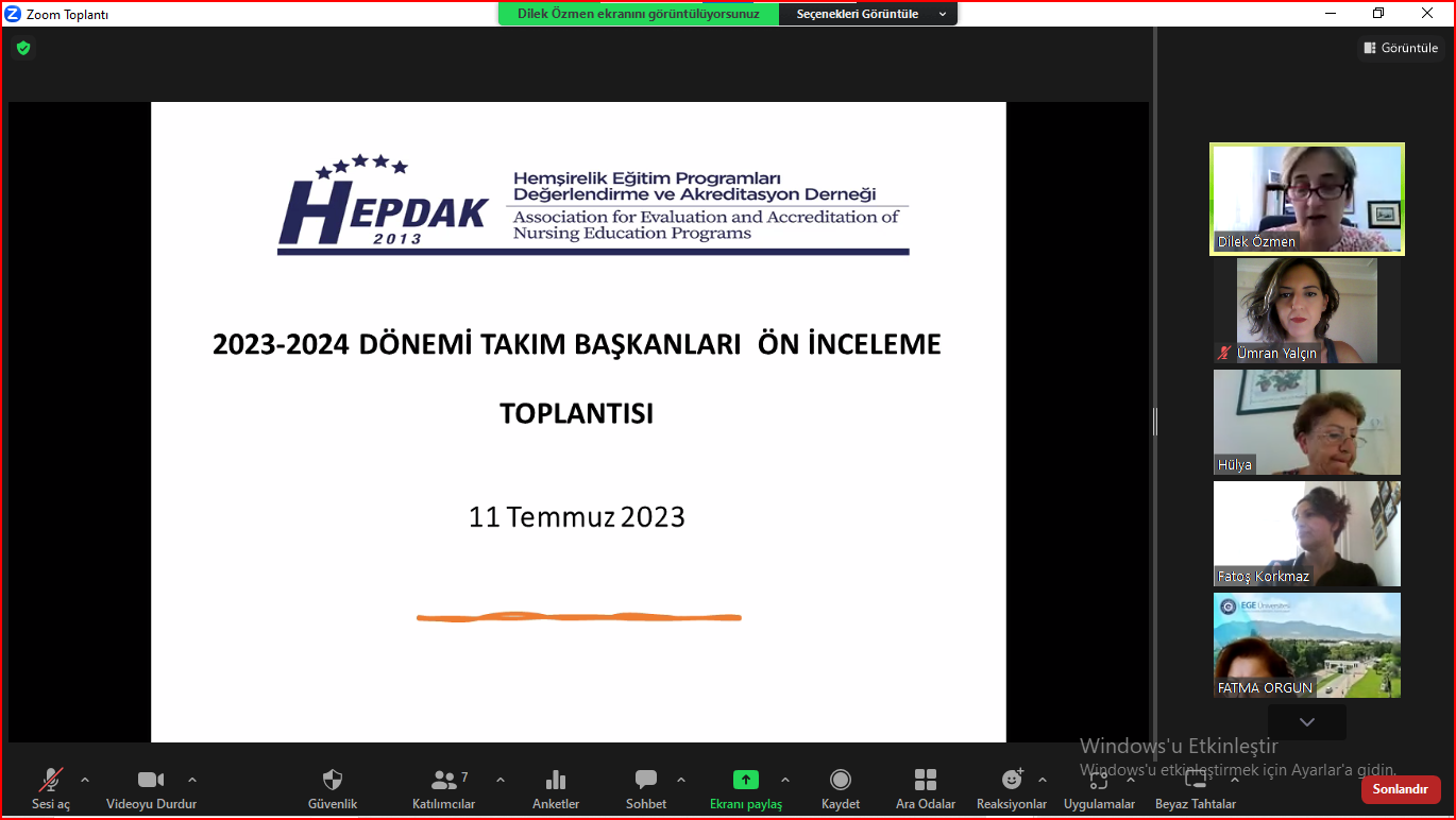 2023 - 2024 Dönemi Takım Başkanları Ön İnceleme Toplantısı