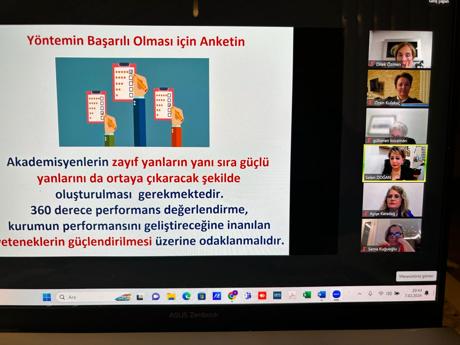 Webinar: Akademisyenlerin Eğitim - Öğretim Performansının Değerlendirilmesi (07 Şubat 2024)