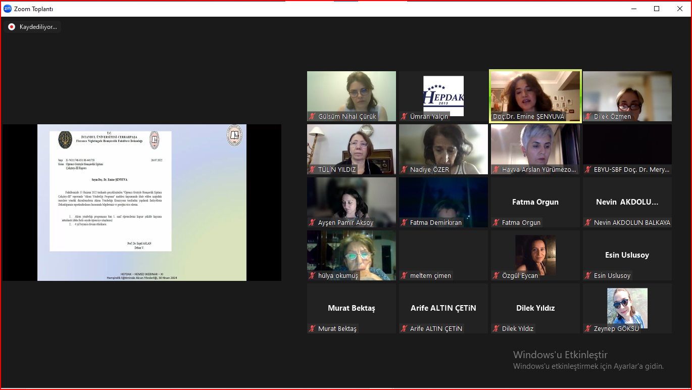 Webinar: Hemşirelik Eğitiminde Akran Yönderliği (30 Nisan 2024)