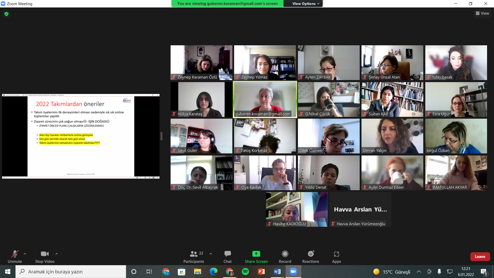 Değerlendirme Takımı 2022