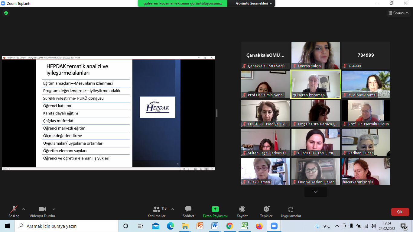 Hemşirelik Lisans Programı Yöneticileri Toplantısı
