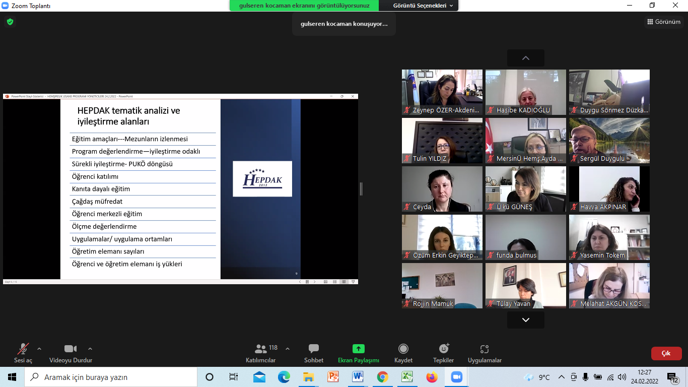 Hemşirelik Lisans Programı Yöneticileri Toplantısı