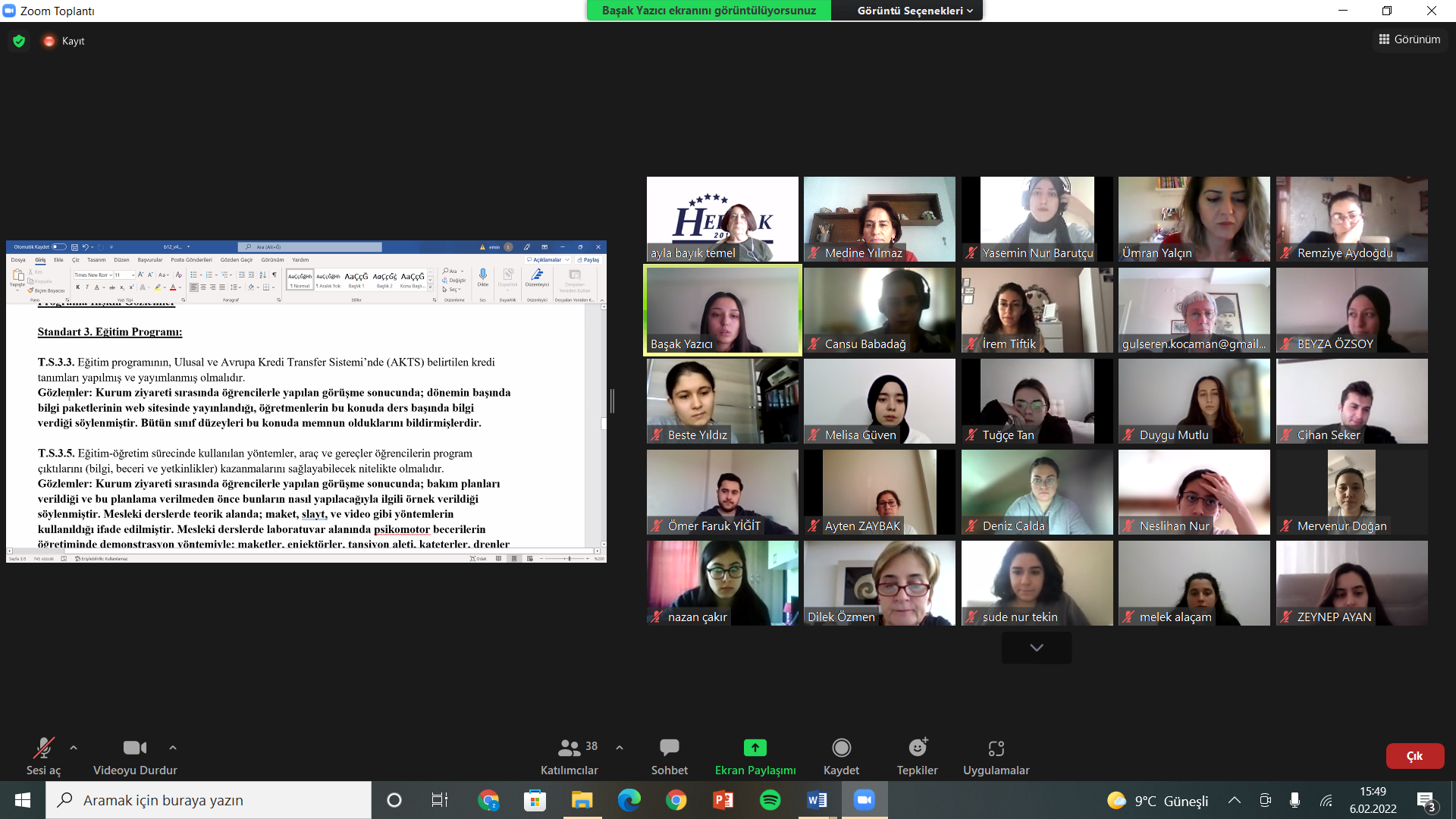 Öğrenci Değerlendirici Eğitim Çalıştayı