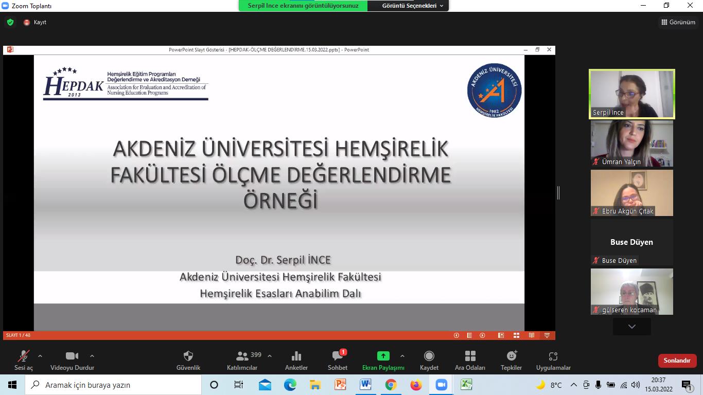 Webinar: Hemşirelik Eğitiminde İyi Uygulama Örnekleri: Ölçme-Değerlendirme